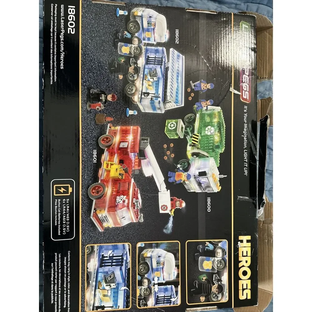 Laser Pegs Heroes Mobile Police Unit 300 pcs 9‎ LED Lights 18602